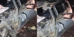Collage of a probox in Meri accident.